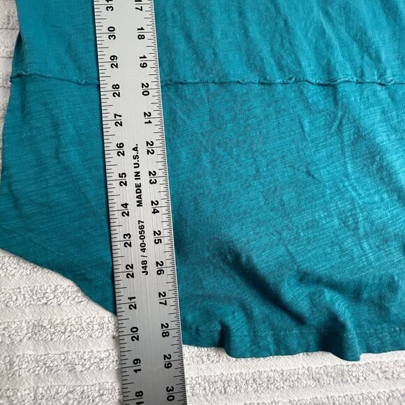 Soft Surroundings Womens Boat Neck 3/4 Sleeve Tunic Top Small Green/Grayish - Picture 7 of 7